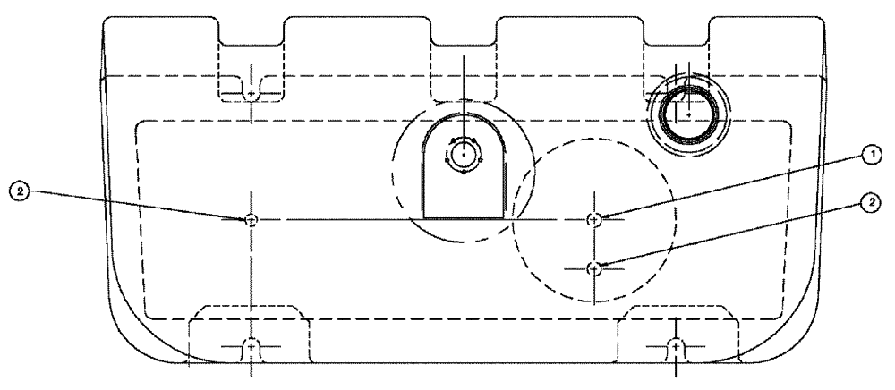 Схема запчастей Case IH 3185 - (04-007) - FUEL TANK Suspension & Frame