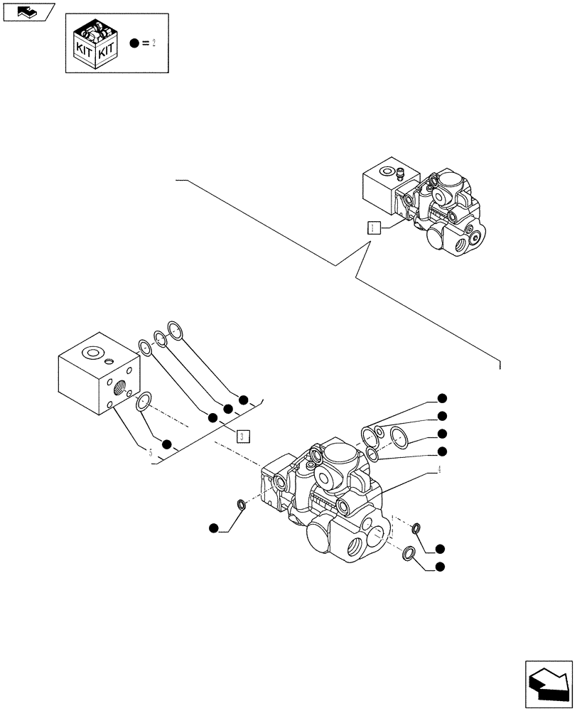 Схема запчастей Case IH PUMA 215 - (33.220.02[02]) - TRAILER BRAKE VALVE (UNIVERSAL) - BREAKDOWN (VAR.743977 / 720414) (33) - BRAKES & CONTROLS