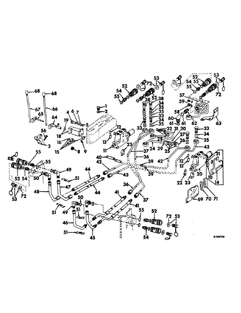 Схема запчастей Case IH 1206 - (F-17) - HYDRAULIC SYSTEM, AUXILIARY VALVES AND TUBES (07) - HYDRAULIC SYSTEM