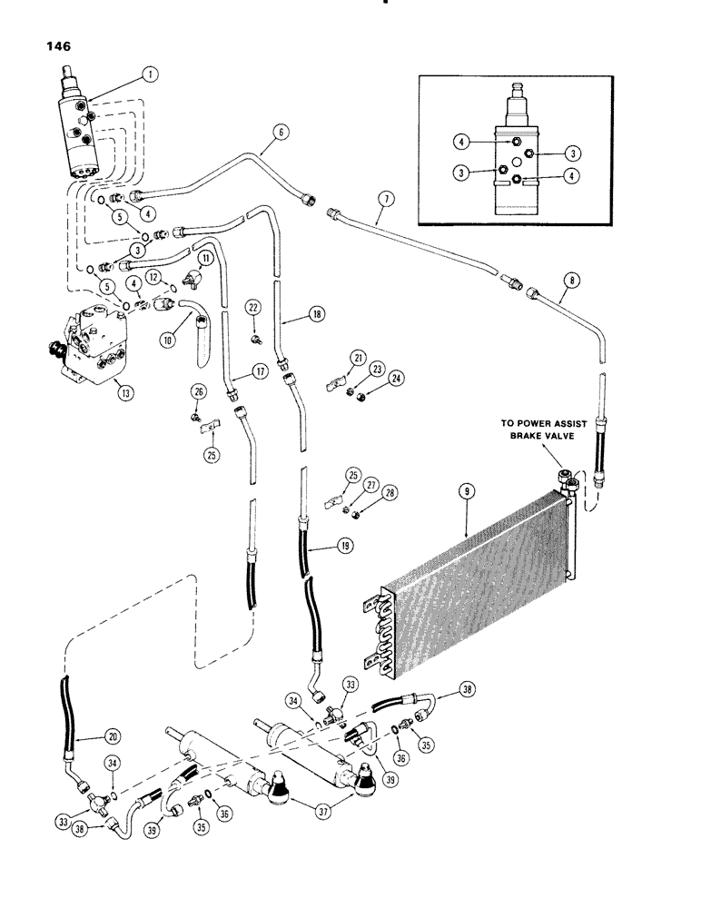 Схема запчастей Case IH 1270 - (146) - HYDROSTATIC STEERING SYSTEM (05) - STEERING