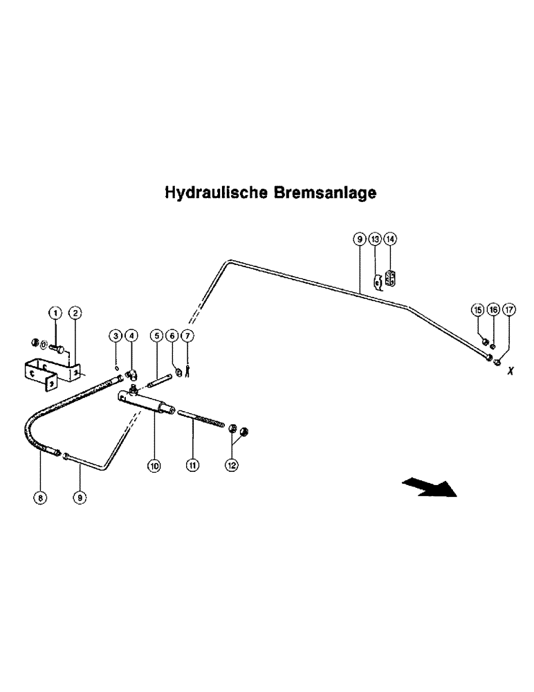 Схема запчастей Case IH 110 - (064) - HYDRAULIC BRAKE SYSTEM (VAR.9047) (06) - PNEUMATIC/HYDRAULIC/ELECTRIC