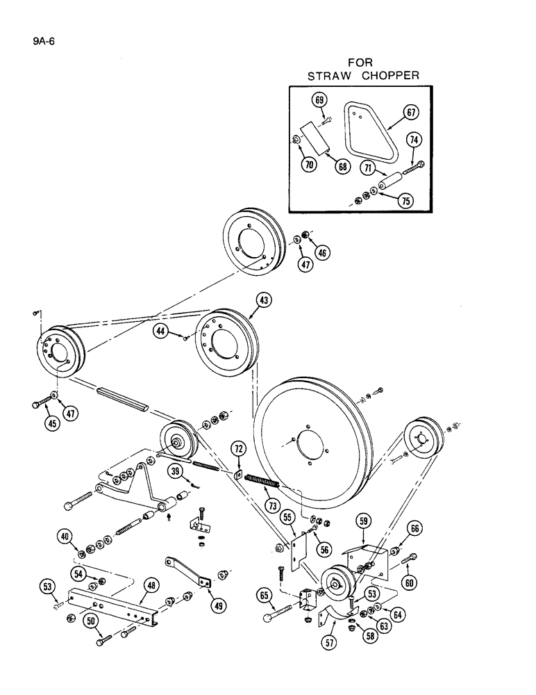 Схема запчастей Case IH 1640 - (9A-06) - BELT DRIVE RIGHT SIDE, (CONT) (13) - FEEDER