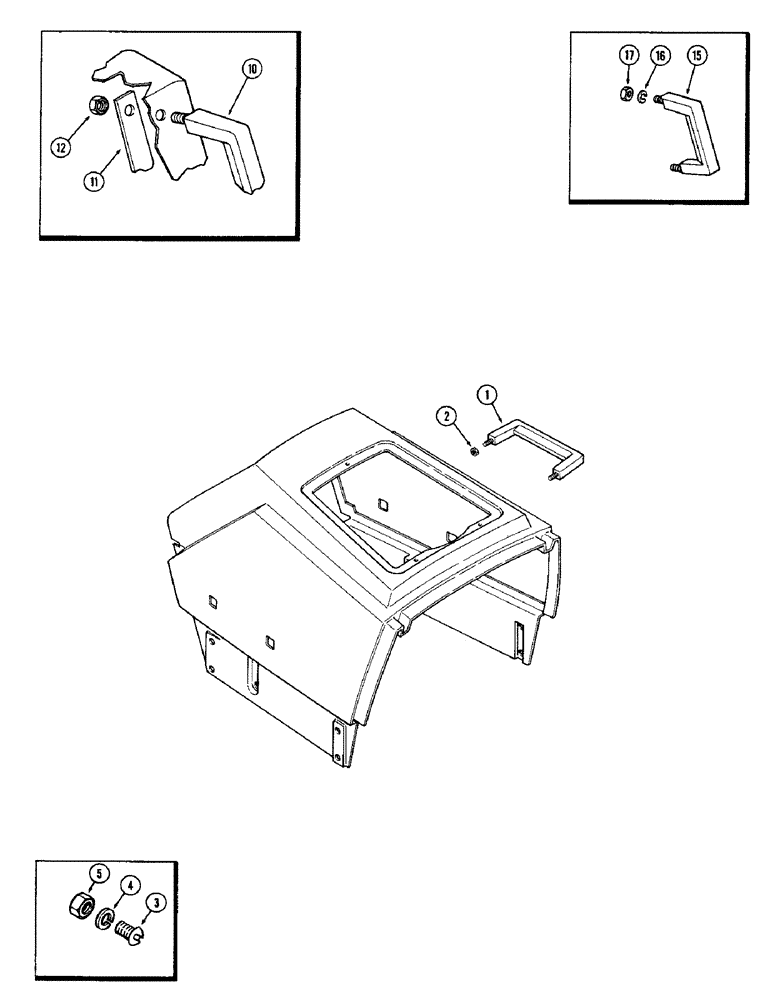 Схема запчастей Case IH 1370 - (400) - MOUNTING HANDLES (09) - CHASSIS/ATTACHMENTS