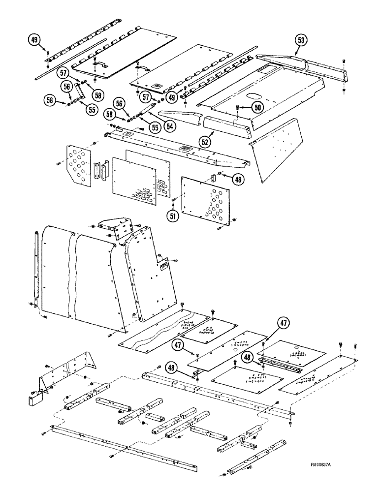 Схема запчастей Case IH 1680 - (9H-04) - ENGINE SHIELD AND SERVICE DECK (CONTD) (12) - CHASSIS