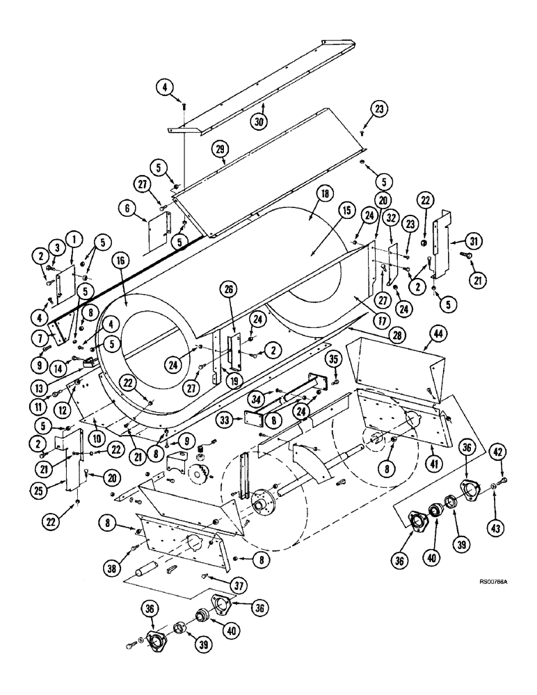 Схема запчастей Case IH 1680 - (9C-08) - CLEANING FAN AND SUPPORTS (15) - BEATER & CLEANING FANS