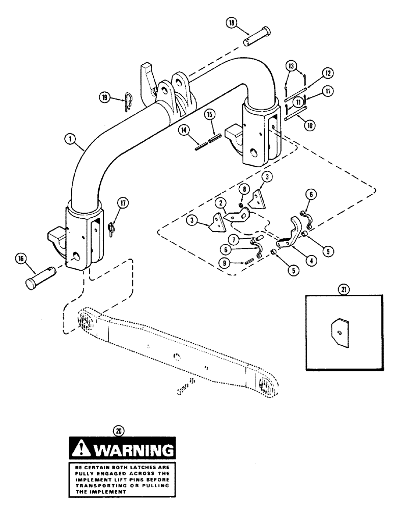 Схема запчастей Case IH 2870 - (310) - QUICK HITCH COUPLER (09) - CHASSIS/ATTACHMENTS