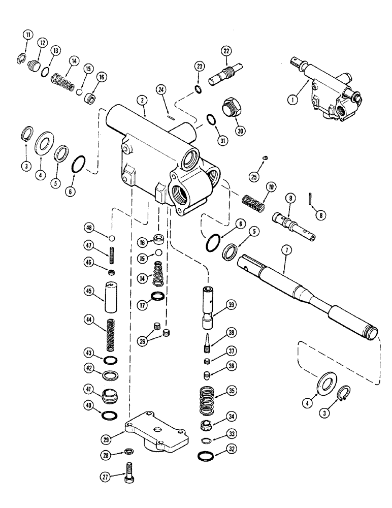 Схема запчастей Case IH 2470 - (238) - 3 POINT HITCH, DEPTH CONTROL VALVE ASSEMBLY (09) - CHASSIS/ATTACHMENTS