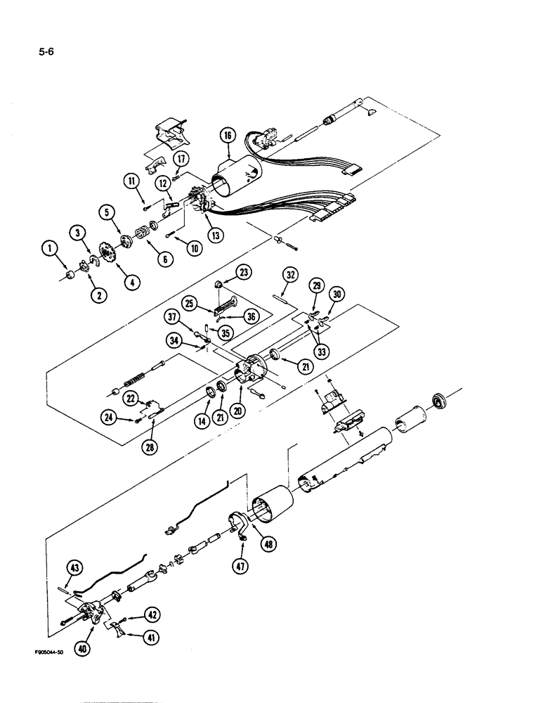 Схема запчастей Case IH 9270 - (5-006) - COLUMN ASSEMBLY (05) - STEERING