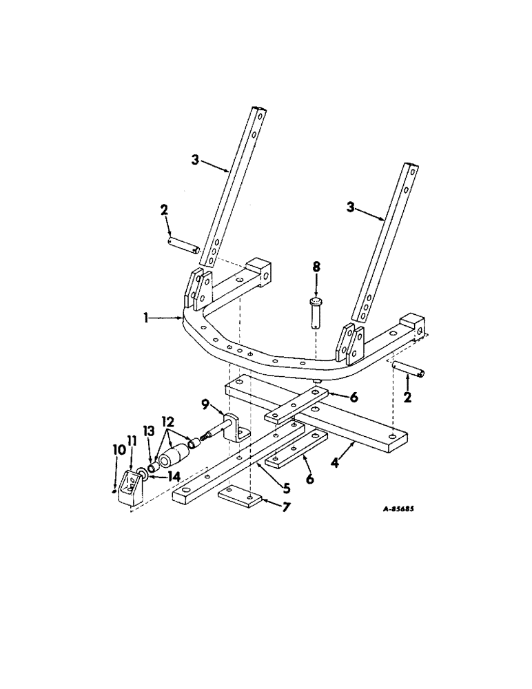 Схема запчастей Case IH 4156 - (K-02) - DRAWBARS AND HITCHES, DRAWBAR Drawbars & Hitches