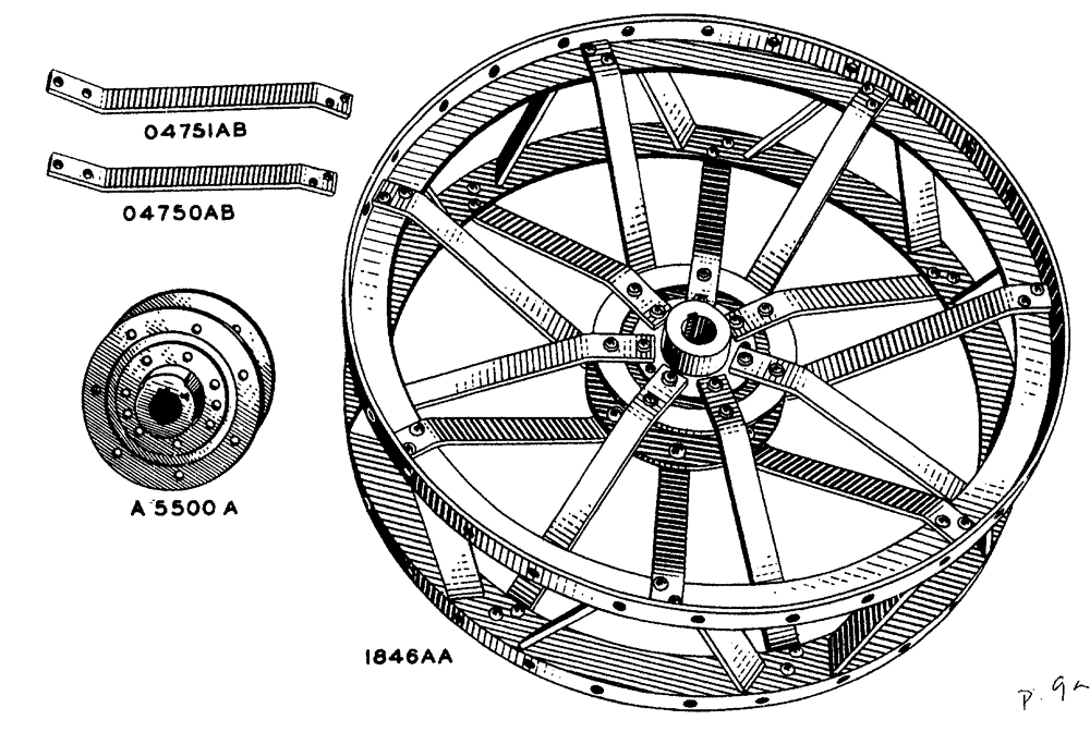 Схема запчастей Case IH LA-SERIES - (066) - OPEN TYPE REAR WHEEL (06) - POWER TRAIN