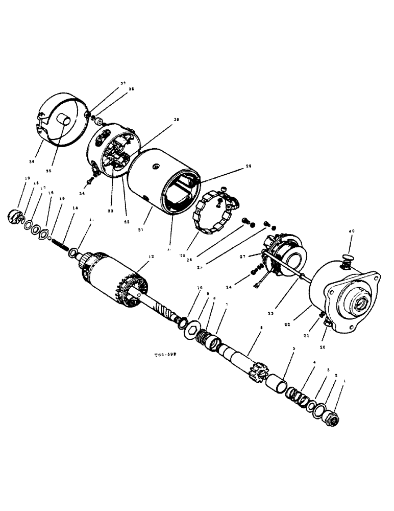 Схема запчастей Case IH 444 - (6-62) - STARTER MOTOR, COLD STARTING ATTACHMENT (04) - ELECTRICAL SYSTEMS