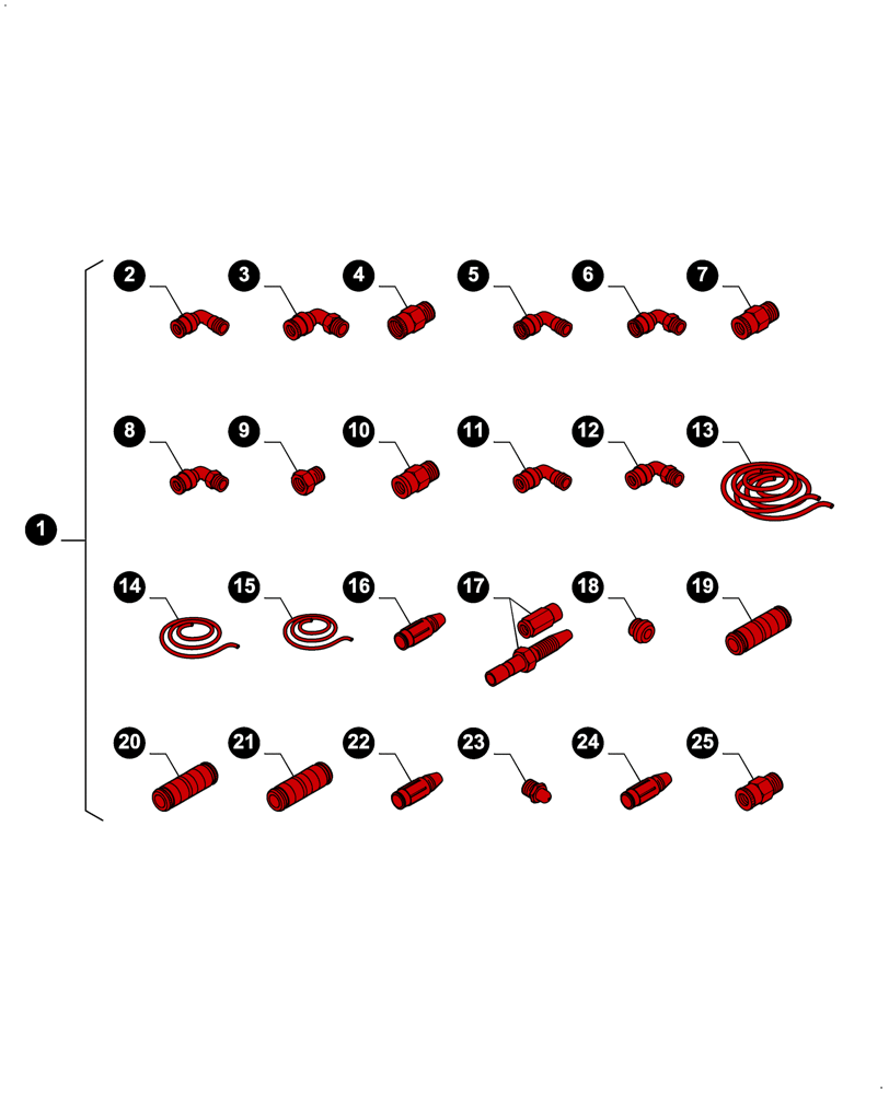 Схема запчастей Case IH LBX332S - (00.00LB014[01]) - MAINTENANCE PARTS, LUBRICATION (00) - GENERAL