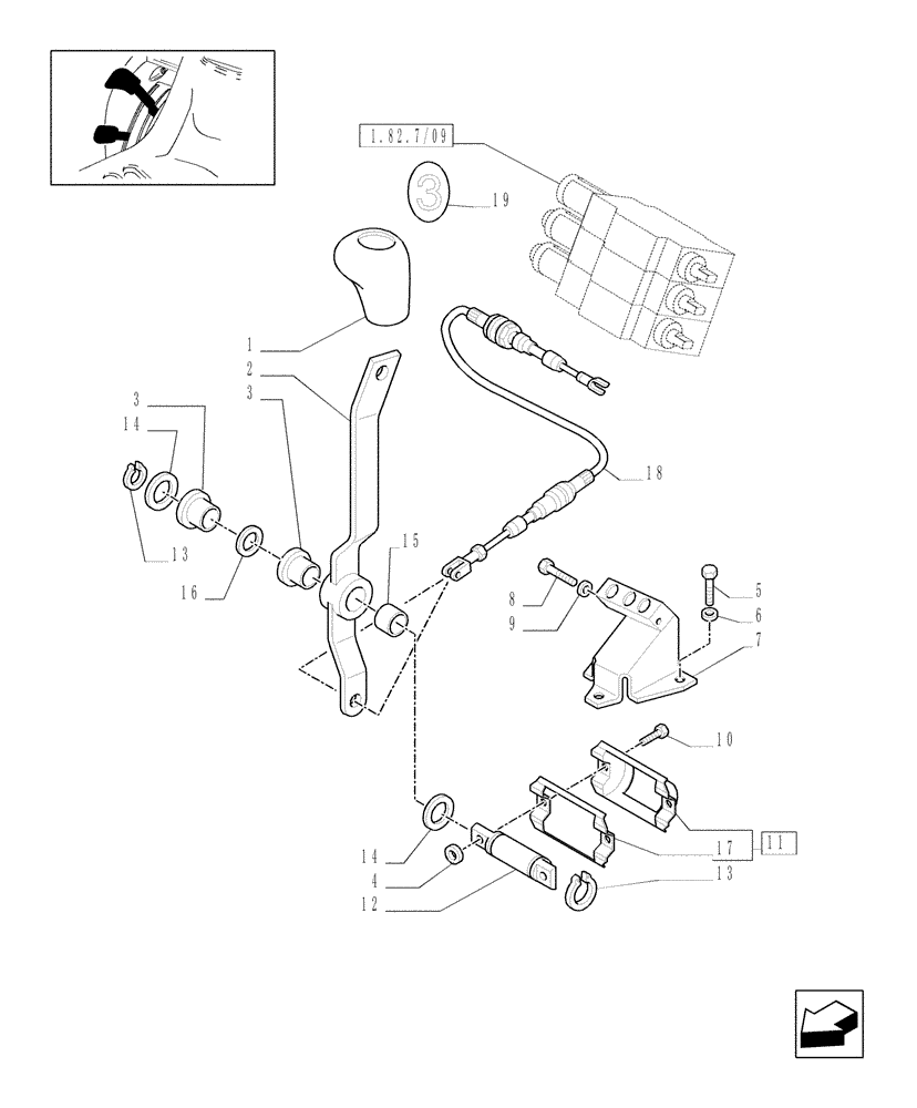 Схема запчастей Case IH JX1095C - (719195040[03]) - (DIA KIT) 3RD REMOTE S/D W/FLOAT + DELUXE COUPLERS. (18) - VARIATIONS