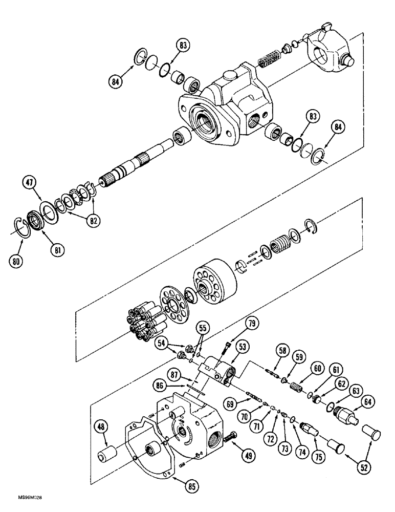 Схема запчастей Case IH 9350 - (8-26) - HYDRAULIC PISTON PUMP ASSEMBLY, (CONT) (08) - HYDRAULICS