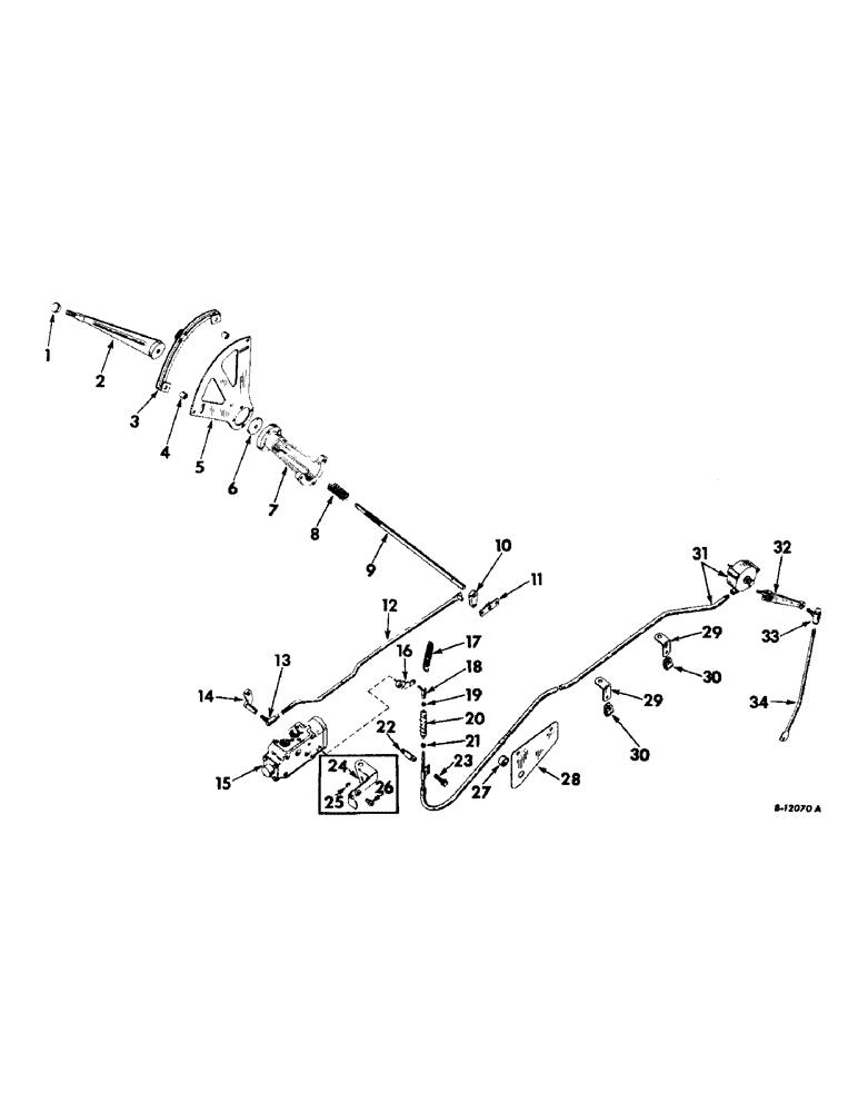 Схема запчастей Case IH 200 - (354) - ATTACHMENTS, TEL-A-DEPTH VALVE, CONTROLS, ROCKSHAFT DRIVE UNIT & CONNECTIONS, INTL 240 TRACTORS Attachments