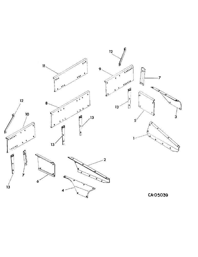 Схема запчастей Case IH 800 - SERIES - (A-32) - GATHERER SIDE AND REAR EXTENSIONS (58) - ATTACHMENTS/HEADERS