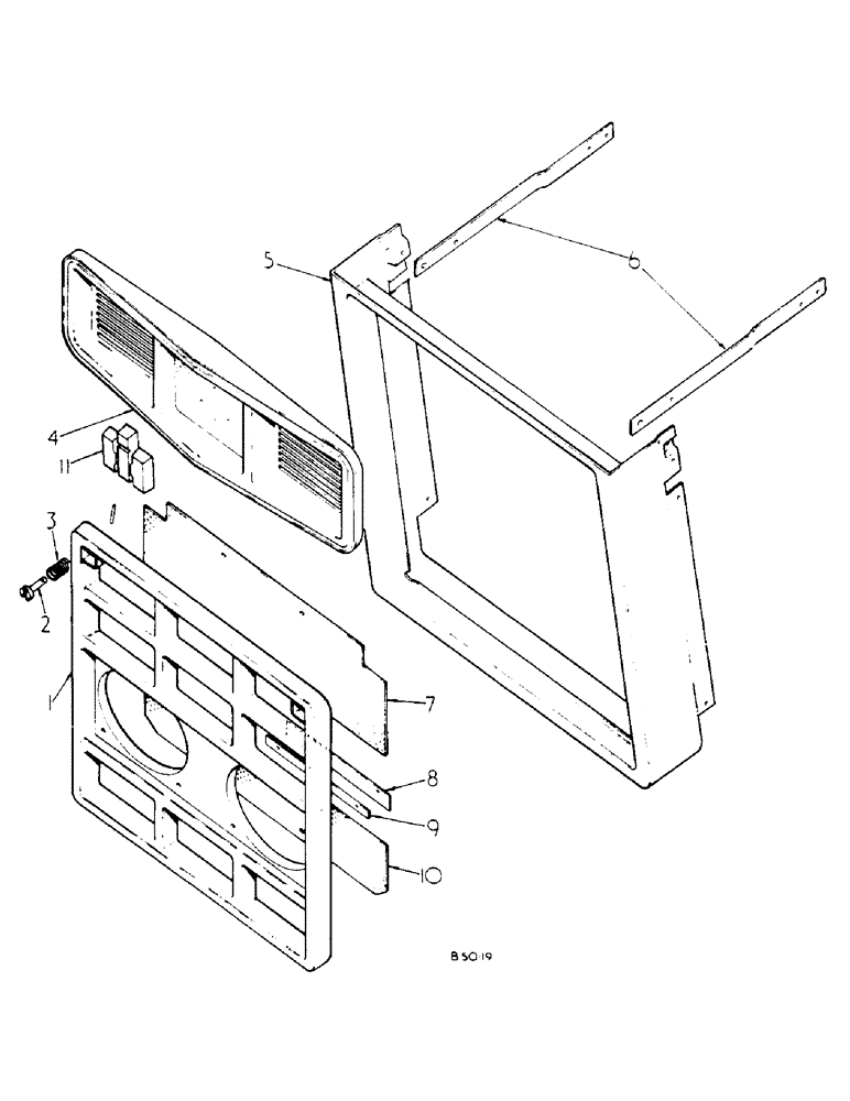 Схема запчастей Case IH 784 - (06-006) - RADIATOR GRILLE Cooling