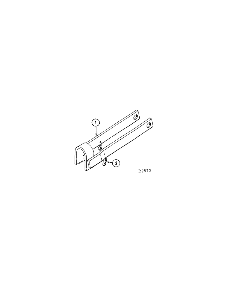 Схема запчастей Case IH 306 - (08[1]) - MOUNTING PARTS, 1665 COMBINE, RAM SAFETY LATCH AND CHAIN (58) - ATTACHMENTS/HEADERS