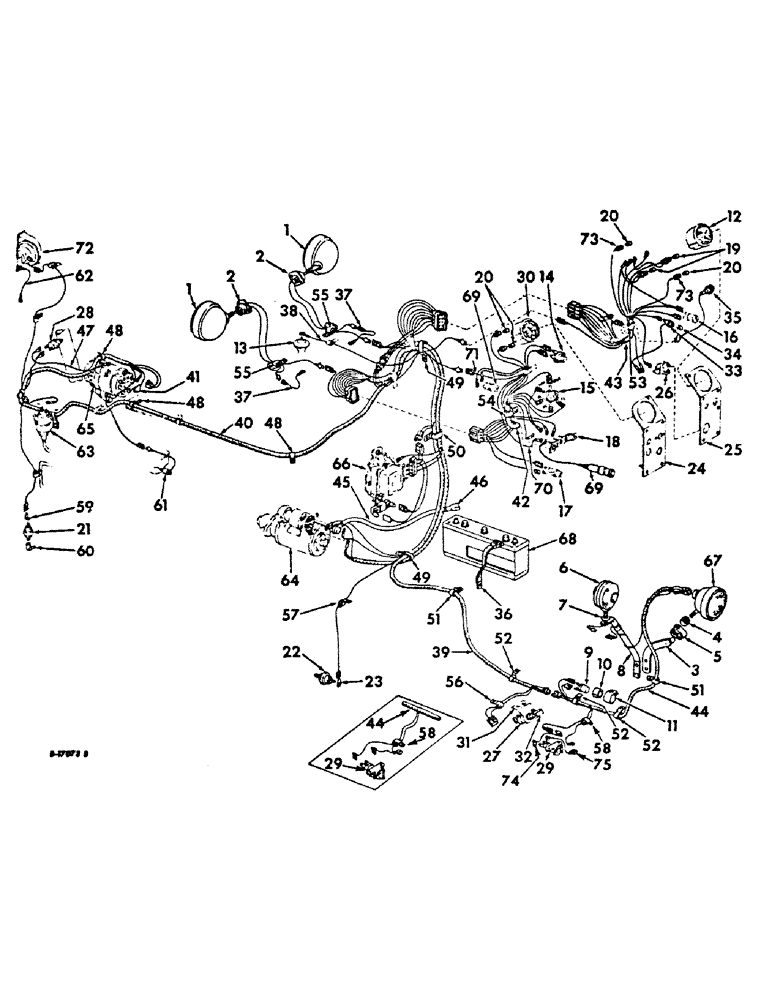 Схема запчастей Case IH 756 - (G-08) - ELECTRICAL SYSTEM, STARTING AND LIGHTING, FARMALL CARBURETED ENGINE TRACTORS (06) - ELECTRICAL SYSTEMS