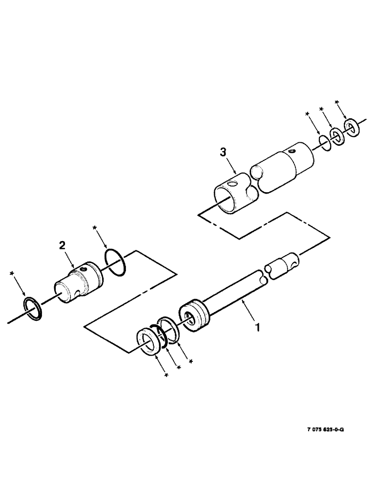 Схема запчастей Case IH 8545 - (9-18) - PICKUP HYDRAULIC CYLINDER ASSEMBLY (7075625 HYDRAULIC CYLINDER COMPLETE, 2" BORE X 4" STROKE) Decals & Attachments