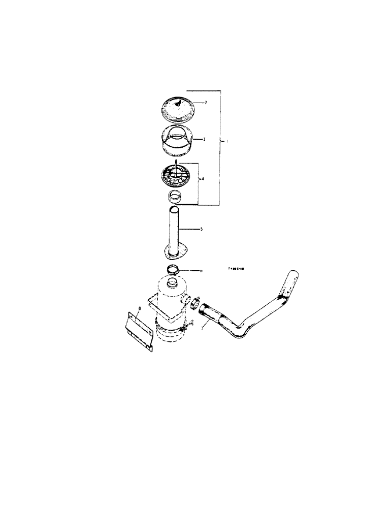 Схема запчастей Case IH 434 - (6-006[1]) - AIR PRE-CLEANER ATTACHMENTS, EXPORT - ATTACHMENTS (02) - ENGINE