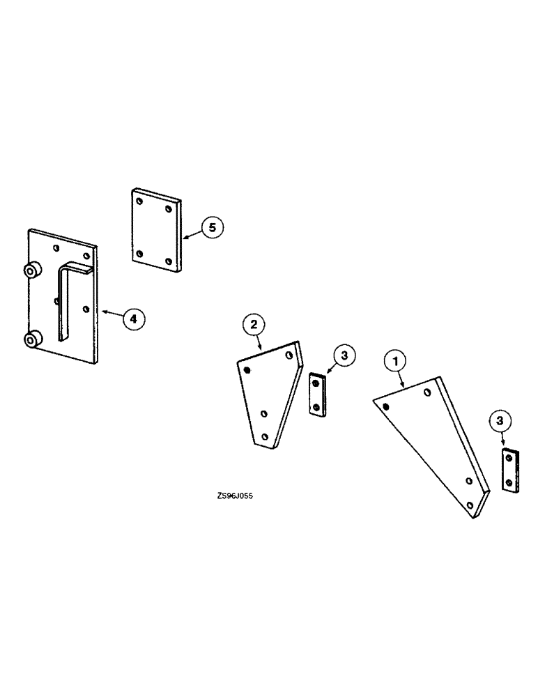 Схема запчастей Case IH 2200 - (6-04) - SUB-FRAME MOUNTING BRACKETS, FOR USE ON I383 AND I483 TRACTORS 