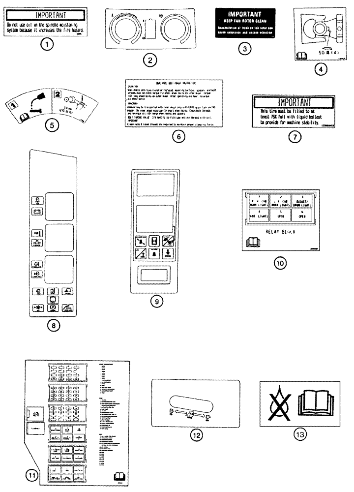 Схема запчастей Case IH 2555 - (09F-25) - DECALS JJC0157150- (12) - CHASSIS