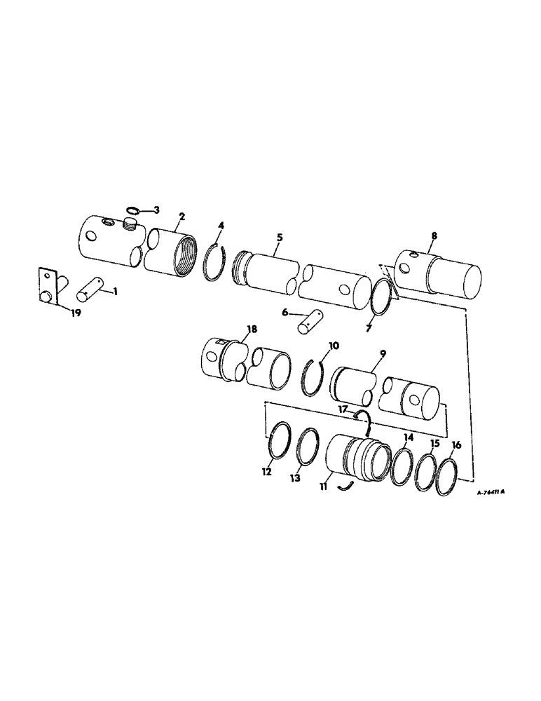 Схема запчастей Case IH 815 - (F-14) - HYDRAULICS SYSTEM, PLATFORM LIFT CYLINDER AND EXTENSIONS (07) - HYDRAULIC SYSTEM