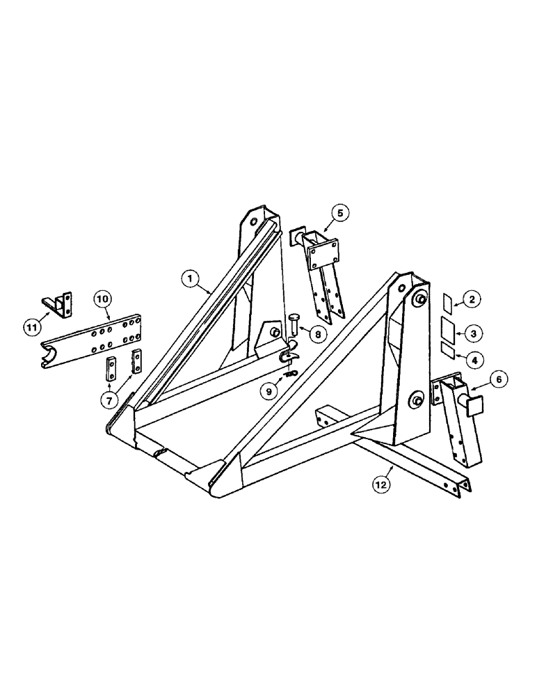 Схема запчастей Case IH 2250 - (2-04) - FRAME AND BRACKETS 