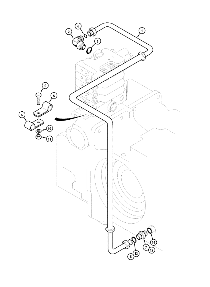 Схема запчастей Case IH MX135 - (08-16) - REMOTE CONTROL VALVE OIL RETURN (08) - HYDRAULICS