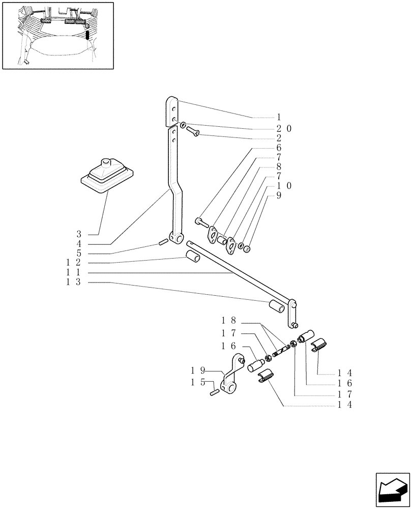 Схема запчастей Case IH JX1090U - (1.96.6/03) - (VAR.113-119-119/1) SYNCHRONIZED CREEPER AND REVERSER UNIT - CREEPER CONTROL (10) - OPERATORS PLATFORM/CAB