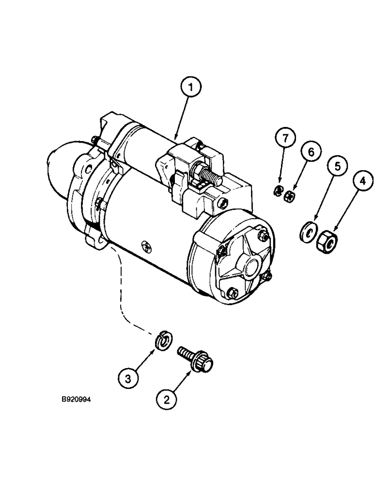 Схема запчастей Case IH 2055 - (4-36) - STARTER MOUNTING (06) - ELECTRICAL SYSTEMS