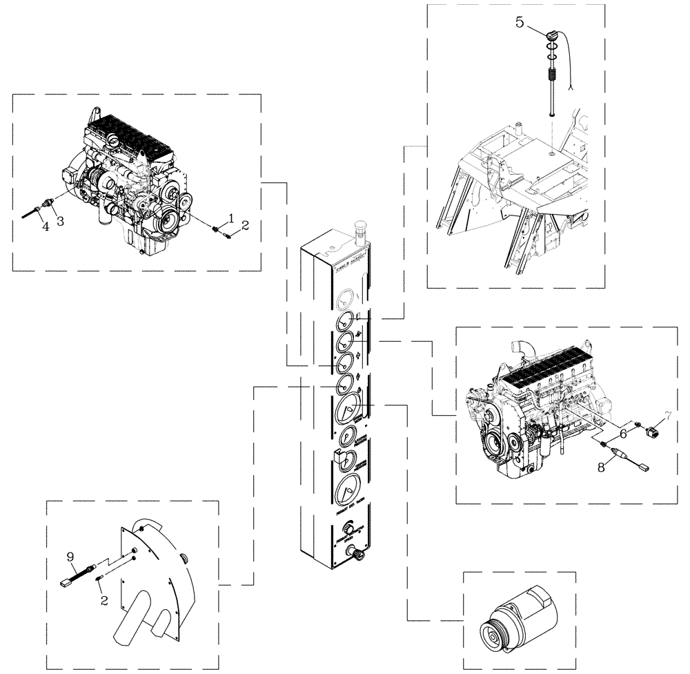 Схема запчастей Case IH 7700 - (C07[03]) - SENDERS and SWITCHES {M11/QSM11} Engine & Engine Attachments