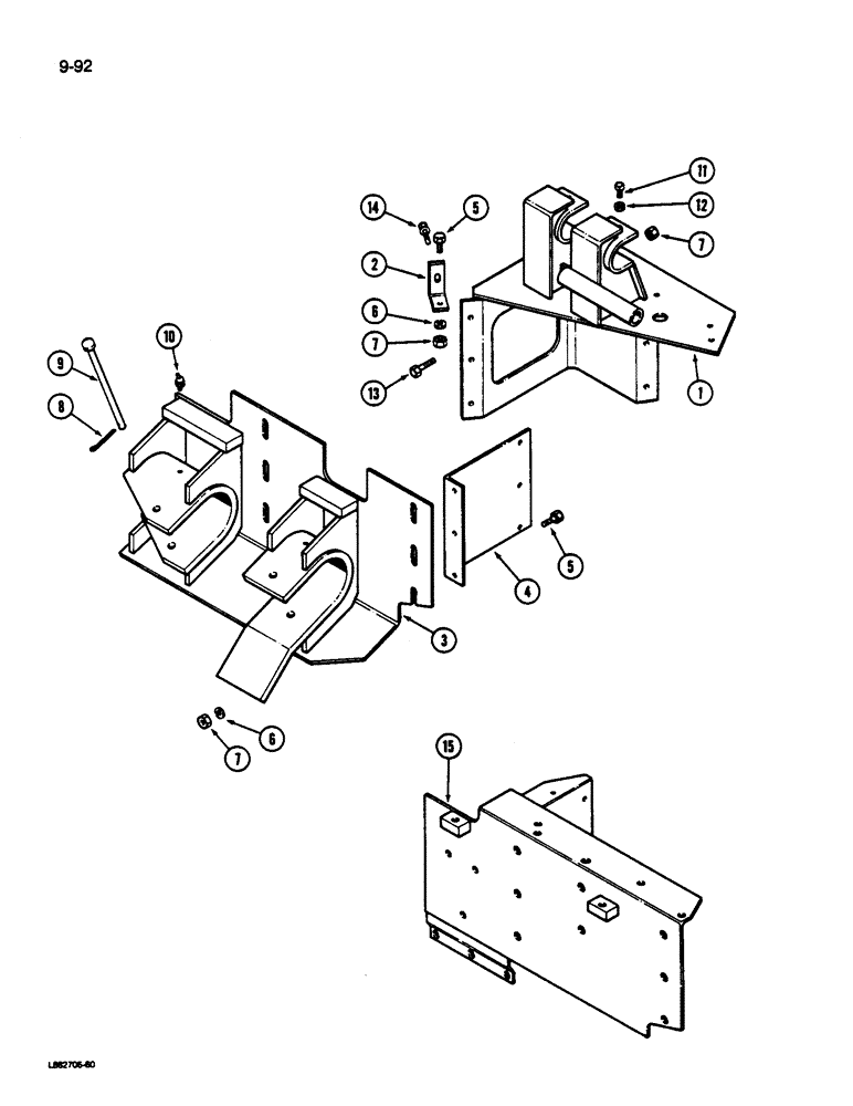 Схема запчастей Case IH 1822 - (9-092) - DRUM LIFT SUPPORT (13) - PICKING SYSTEM