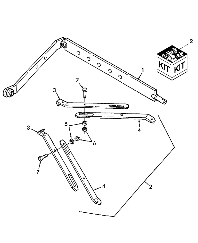 Схема запчастей Case IH DX40 - (09.04) - DRAWBAR KITS (09) - IMPLEMENT LIFT