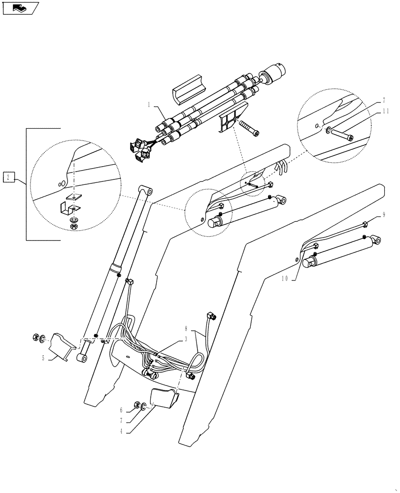 Схема запчастей Case IH L790 - (35.204.01) - HYDRAULICS (35) - HYDRAULIC SYSTEMS