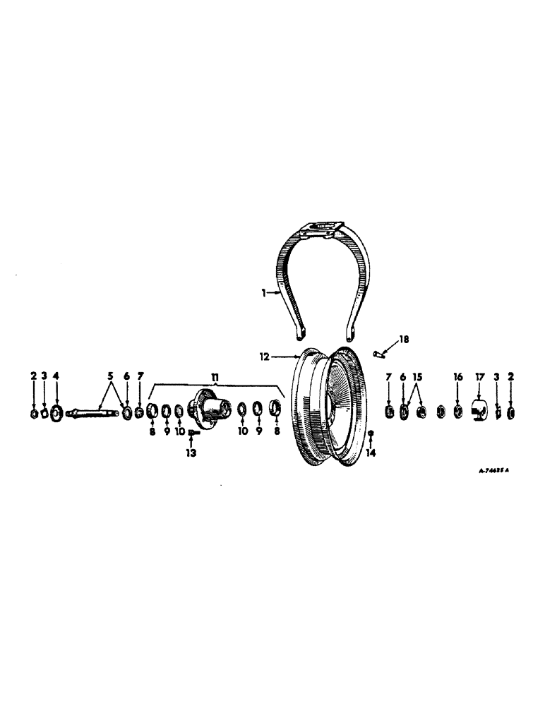 Схема запчастей Case IH 2544 - (L-07) - WHEELS AND WHEEL WEIGHTS, SINGLE FRONT WHEEL, FARMALL TRACTORS Wheels & Wheel Weights