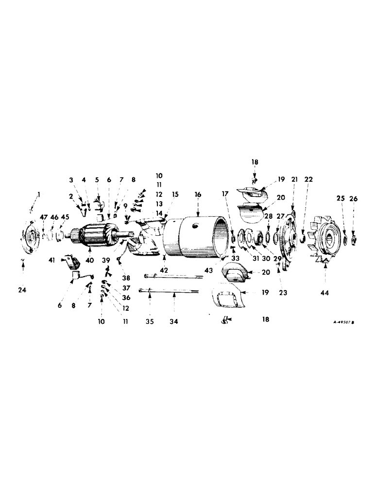 Схема запчастей Case IH 350 - (G-22) - GENERATOR, DELCO REMY (55) - ELECTRICAL SYSTEMS