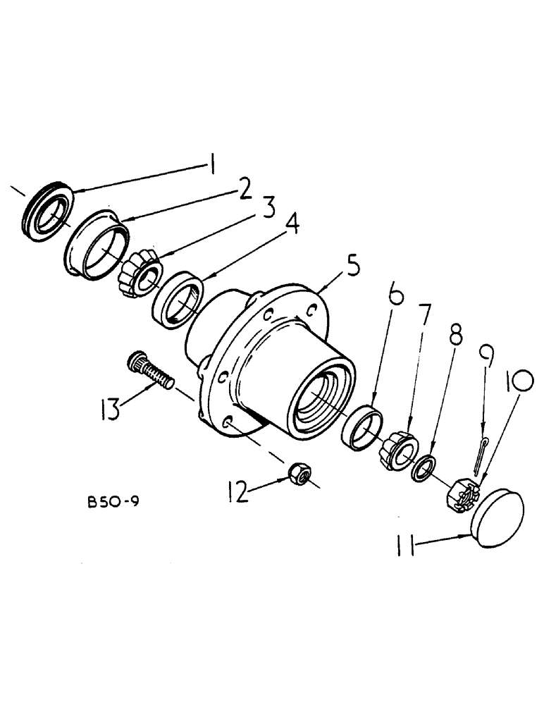 Схема запчастей Case IH 484 - (B15-3) - FRONT WHEEL HUB, BEARINGS AND CAP, ADJUSTABLE FRONT AXLE - STRAIGHT - LOW/LOW SPINDLE - HIGH SPINDLE Suspension