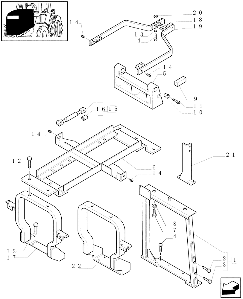 Схема запчастей Case IH MAXXUM 110 - (1.83.0[03]) - HOOD - SUPPORTS - C6556 (08) - SHEET METAL