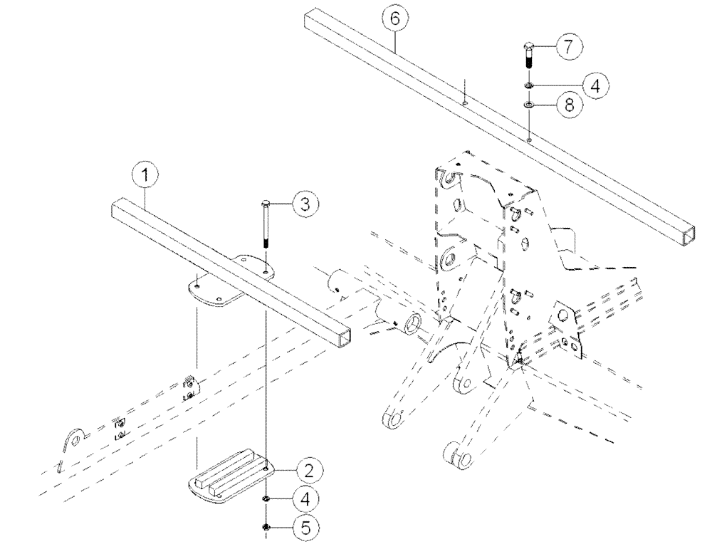 Схема запчастей Case IH 7700 - (A01[04]) - WINDSCREEN GUARD Mainframe & Functioning Components