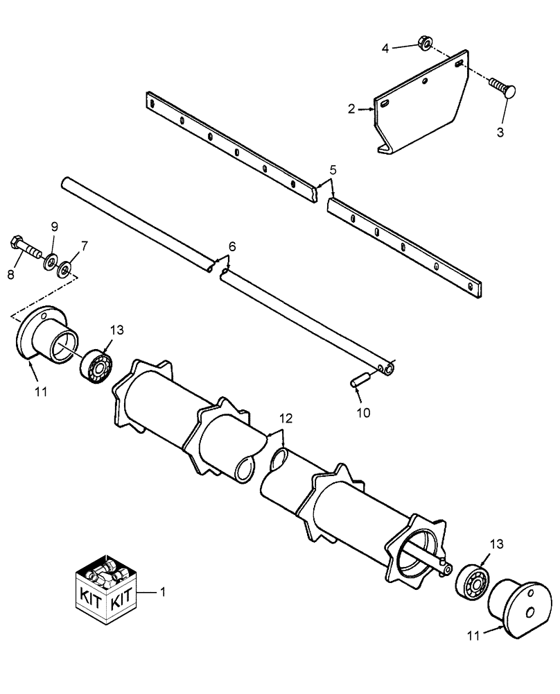 Схема запчастей Case IH RBX451 - (055) - EXPELLER ROLLER KIT (62) - PRESSING - BALE FORMATION