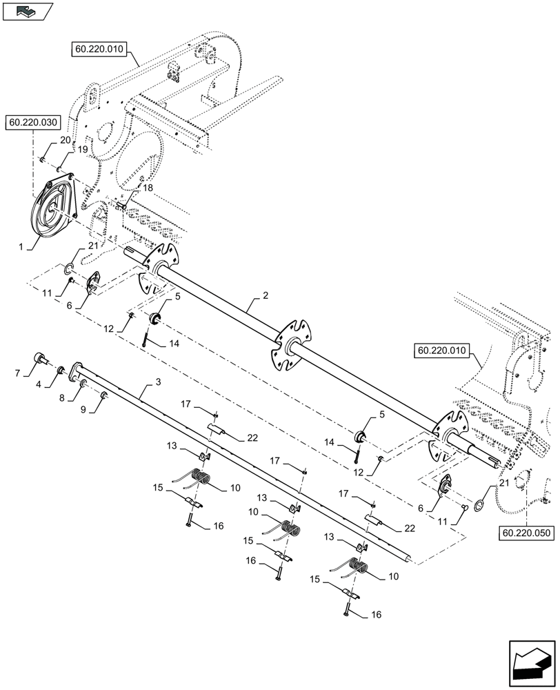 Схема запчастей Case IH LB324P - (60.220.070) - PICK-UP, REEL - C084 (60) - PRODUCT FEEDING