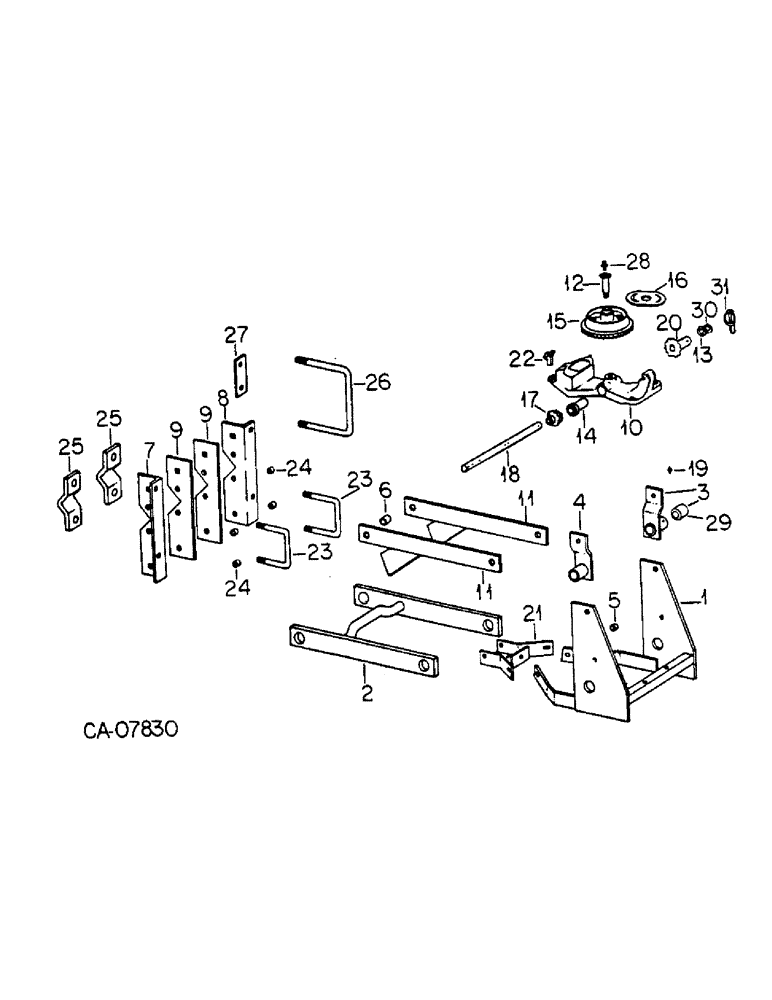 Схема запчастей Case IH 386 - (AF-03) - PARALLEL FRAME, QUANTITIES SHOWN ARE PER PLANTER UNIT 