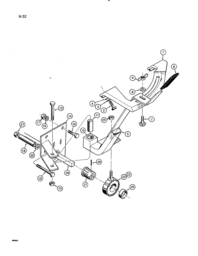 Схема запчастей Case IH 8500 - (9-032) - GRAIN FEED CONTROLS (09) - CHASSIS/ATTACHMENTS