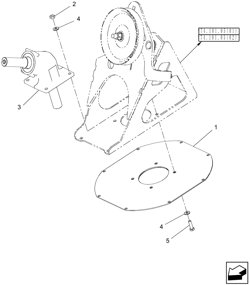 Схема запчастей Case IH 9010 - (74.140.06[02]) - ANGLE DRIVE - 9010 (74) - CLEANING