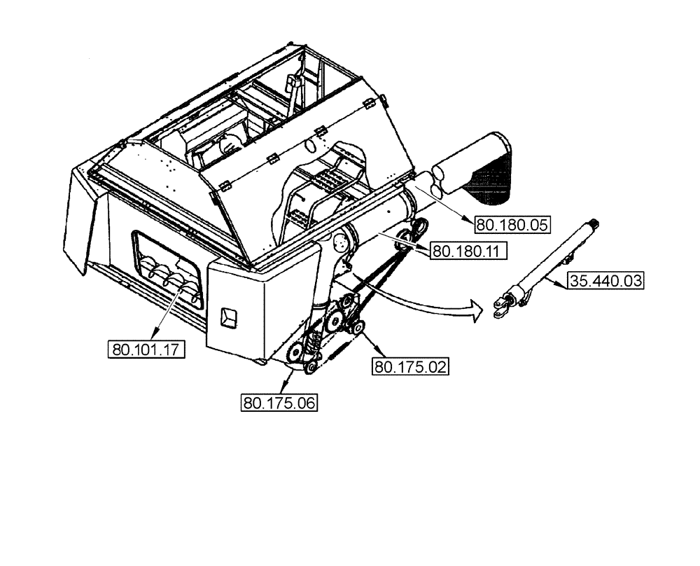 Схема запчастей Case IH 8010 - (80.000.00[02]) - SECTION INDEX - GRAIN UNLOADING (80) - CROP STORAGE/UNLOADING