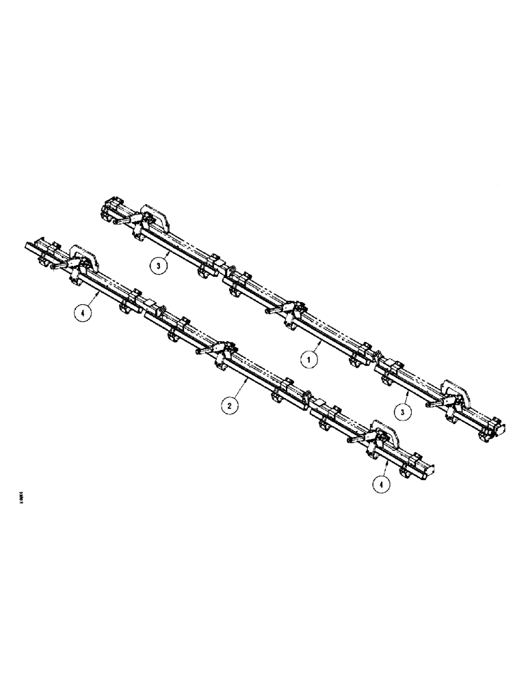 Схема запчастей Case IH SDX30 - (1.050.1) - SUBBAR GANG TUBES (12) - FRAME