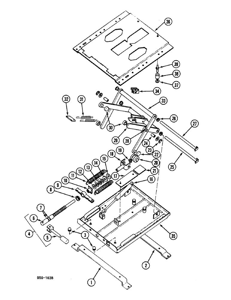 Схема запчастей Case IH 248 - (9-922) - SEAT SUSPENSION - "GRAMMER" (09) - CHASSIS