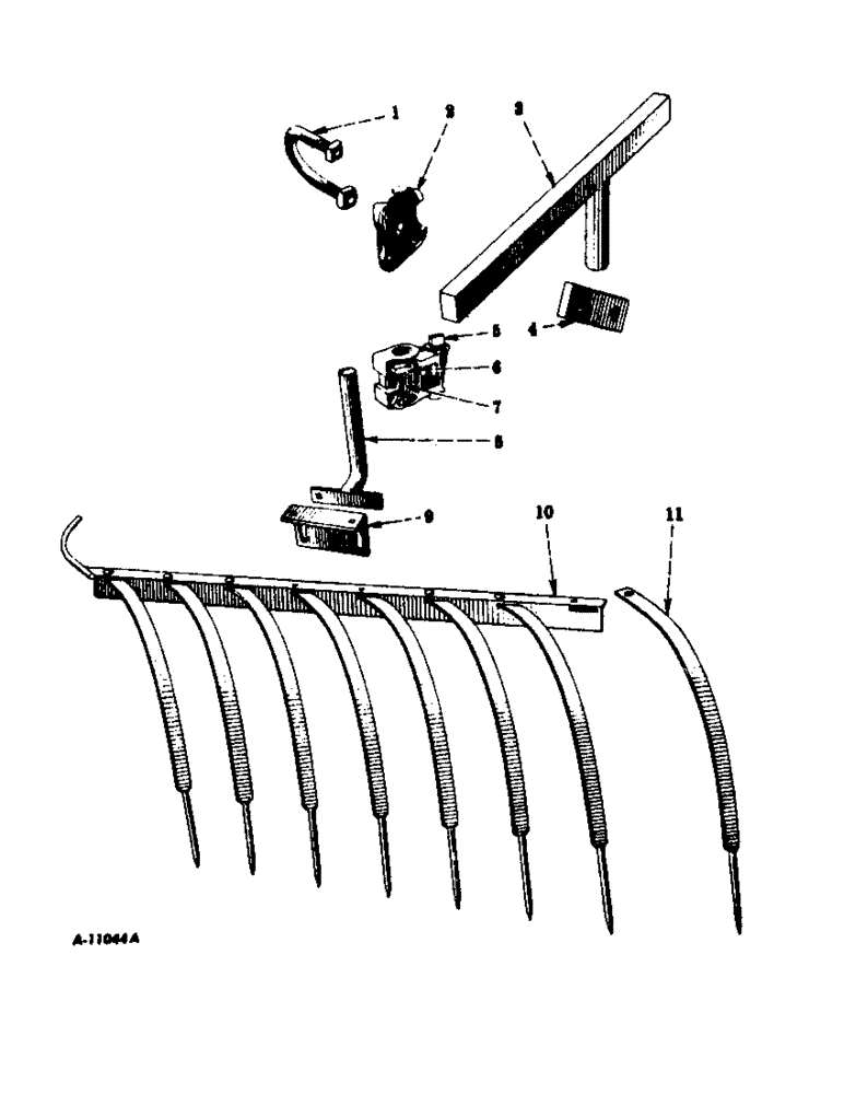 Схема запчастей Case IH INTERNATIONAL - (A-34) - REAR SECTIONS, WEEDER MULCHER, FOUR SECTION 